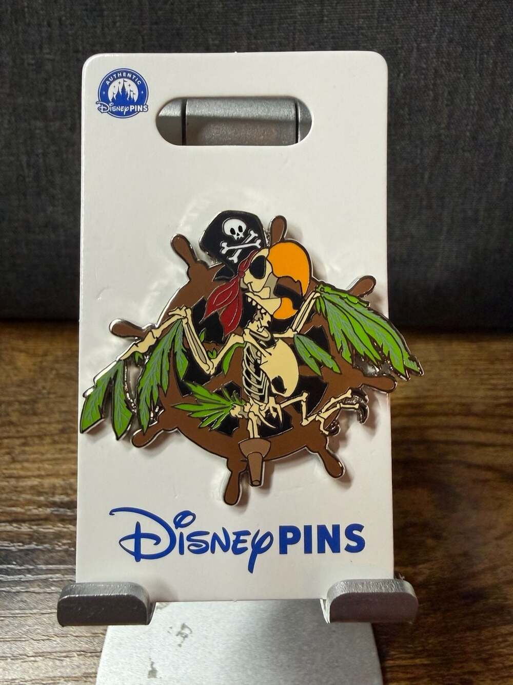 Disney Parks Pirates of the Caribbean Skeleton Parrot Pin